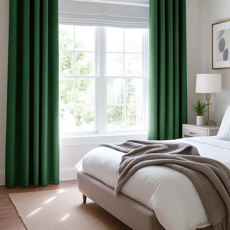 Deconovo Total Blackout Curtains, Thermal Insulated Linen Look Grommet Drapes for Bedroom Living Room and Patio Door, Light Blocking Privacy Window Panels, Dark, 52W x 95L, 2 Panels - Image 3